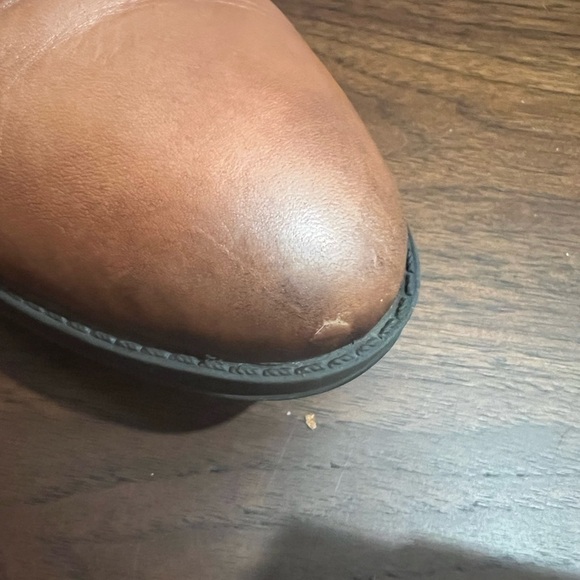 SAM EDELMAN  Penny Whiskey Brown Leather Zip Riding Boots Womens Size 9M - Picture 14 of 15